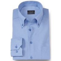 Jupiter Hemd COMFORT FIT FIL Á FIL hellblau mit Button Down Kragen in klassischer Schnittform