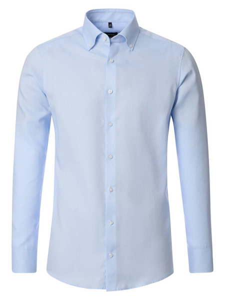 Venti Hemd MODERN FIT FEIN OXFORD hellblau mit Button Down Kragen in moderner Schnittform