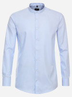 Chemise Venti MODERN FIT UNI POPELINE bleu clair avec col Col montant en coupe moderne