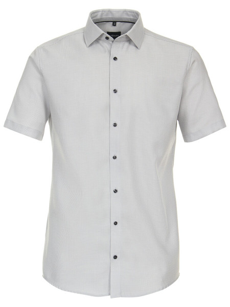 Chemise Venti MODERN FIT STRUCTURE gris avec col Kent en coupe moderne