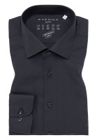 Chemise Eterna SLIM FIT PERFORMANCE noir avec col Kent en coupe étroite