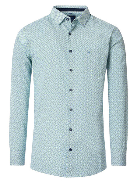 Chemise Redmond COMFORT FIT PRINT vert avec col Kent en coupe classique