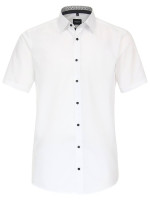 Chemise Venti MODERN FIT UNI POPELINE blanc avec col Kent en coupe moderne