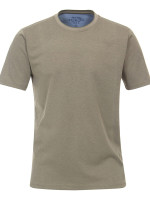 Redmond T-Shirt COMFORT FIT WASH & WEAR grün mit Rundhals Kragen in klassischer Schnittform