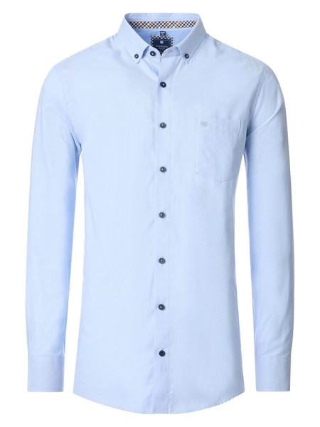 Redmond Hemd COMFORT FIT FEIN OXFORD hellblau mit Button Down Kragen in klassischer Schnittform