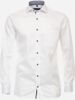 Chemise CASAMODA MODERN FIT UNI POPELINE blanc avec col Kent en coupe moderne